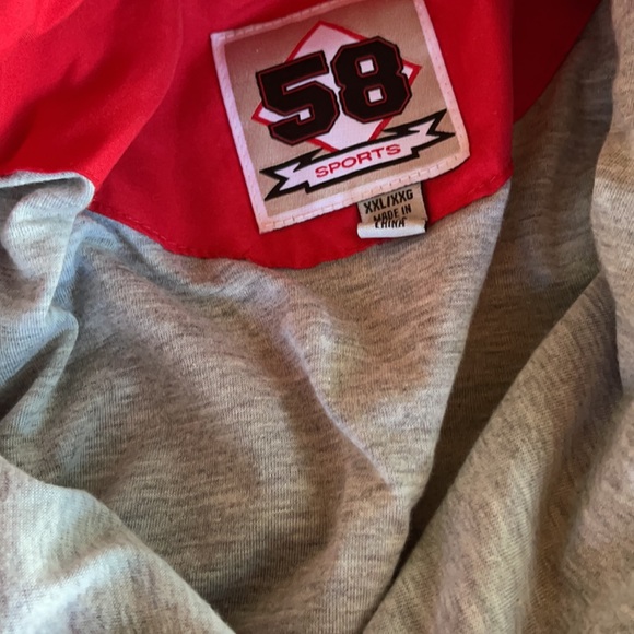 Jayhawks , University of Kansas. Pull-over ,Wind breaker.  XXL.Big Logo .Vintage - Picture 4 of 13